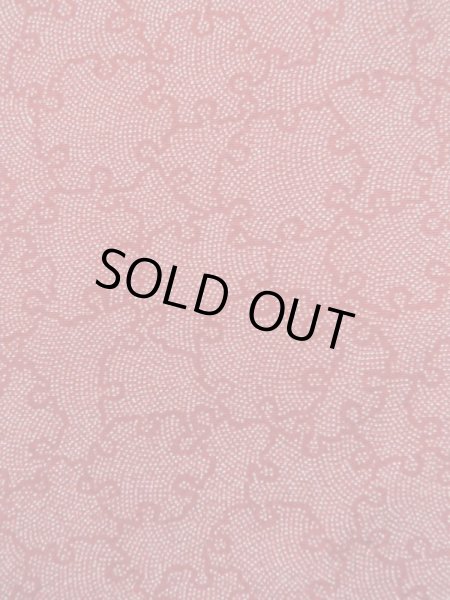 画像7: K0728O  江戸小紋 女性用着物 雪輪柄、"寺山存男" シルク（正絹） ヘザー（杢）  赤,  【中古】 【USED】 【リサイクル】 ★★★☆☆ (7)