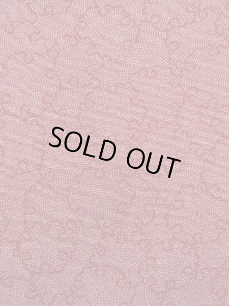 画像8: K0728O  江戸小紋 女性用着物 雪輪柄、"寺山存男" シルク（正絹） ヘザー（杢）  赤,  【中古】 【USED】 【リサイクル】 ★★★☆☆ (8)