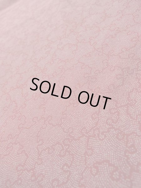 画像9: K0728O  江戸小紋 女性用着物 雪輪柄、"寺山存男" シルク（正絹） ヘザー（杢）  赤,  【中古】 【USED】 【リサイクル】 ★★★☆☆ (9)