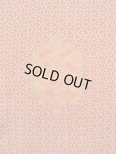 画像7: K0728P  小紋 女性用着物  シルク(正絹)   赤, 青海波 【中古】 【USED】 【リサイクル】 ★★★☆☆ (7)