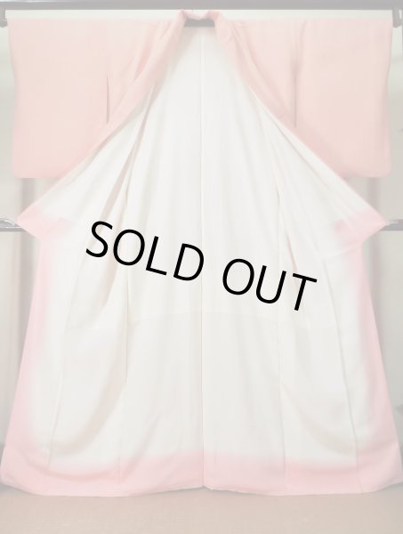 画像2: K0804H  江戸小紋 女性用着物 江戸小紋伝統工芸士:鎌内清 シルク(正絹) 淡い 薄い オフ ホワイト, 丸 【中古】 【USED】 【リサイクル】 ★★☆☆☆ (2)