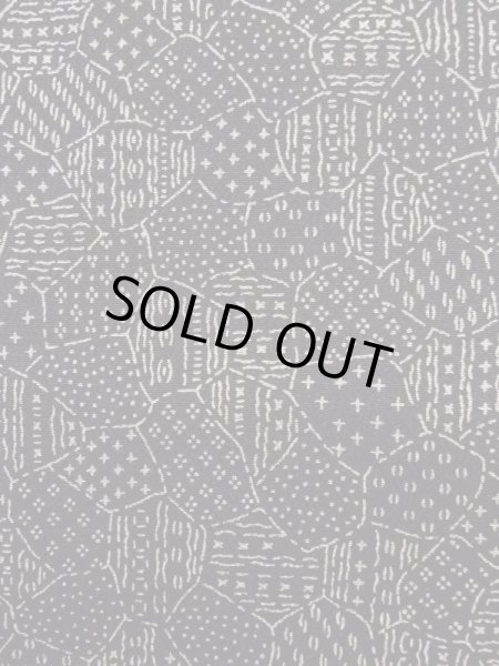 画像7: K0820K  江戸小紋 女性用着物  シルク（正絹）   黒, 氷割 【中古】 【USED】 【リサイクル】 ★★☆☆☆ (7)