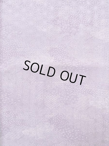 画像4: K0820U  江戸小紋 女性用着物  シルク(正絹)   藤, 幾何学模様 【中古】 【USED】 【リサイクル】 ★★★★☆ (4)