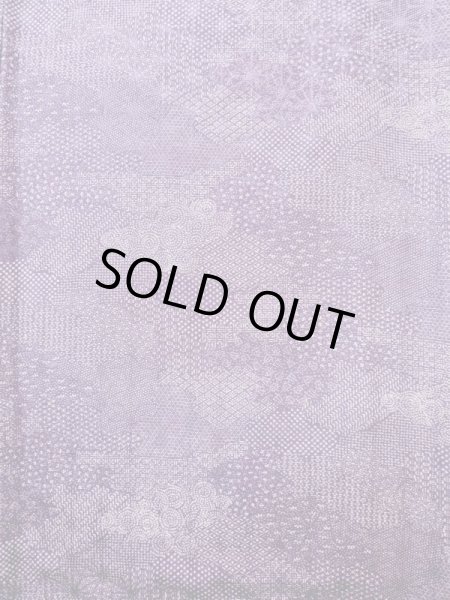 画像5: K0820U  江戸小紋 女性用着物  シルク(正絹)   藤, 幾何学模様 【中古】 【USED】 【リサイクル】 ★★★★☆ (5)