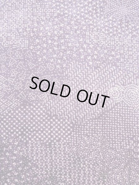 画像6: K0820U  江戸小紋 女性用着物  シルク(正絹)   藤, 幾何学模様 【中古】 【USED】 【リサイクル】 ★★★★☆ (6)