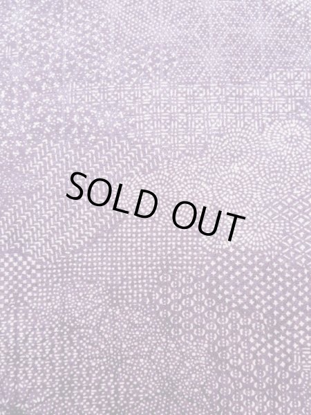 画像8: K0820U  江戸小紋 女性用着物  シルク(正絹)   藤, 幾何学模様 【中古】 【USED】 【リサイクル】 ★★★★☆ (8)