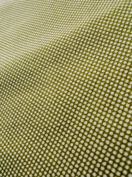 画像9: K0820Y  小紋 女性用着物  綿 淡い  カーキ, 小さな点々 【中古】 【USED】 【リサイクル】 ★★☆☆☆ (9)