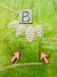 画像15: K0821B  小紋 女性用着物  シルク（正絹）   黄緑色, 抽象的模様 【中古】 【USED】 【リサイクル】 ★★☆☆☆ (15)