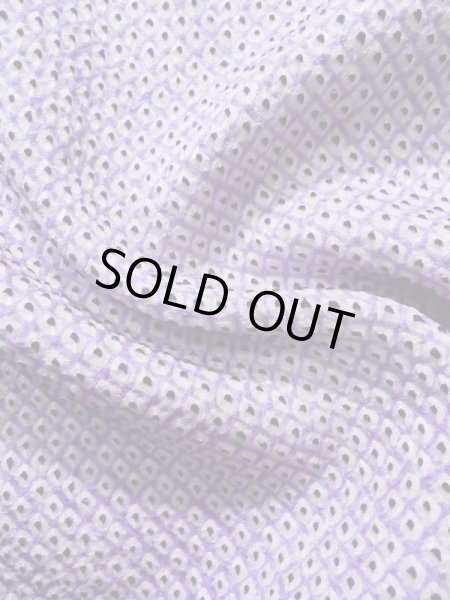 画像9: K0821D  小紋 女性用着物  シルク（正絹）   藤, かのこ 【中古】 【USED】 【リサイクル】 ★★☆☆☆ (9)