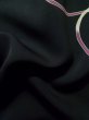 画像11: K1008B  羽織 女性用着物 組紐紋、笛 シルク（正絹）   黒, 房付き紐 【中古】 【USED】 【リサイクル】 ★★★☆☆ (11)