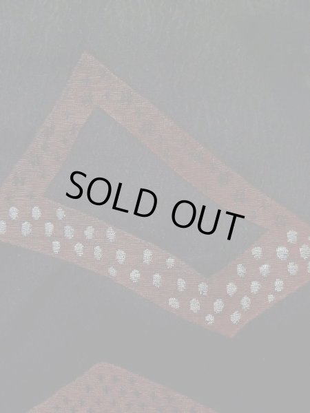 画像7: K1008S Mint  羽織 女性用着物  シルク（正絹）   黒, 抽象的模様 【中古】 【USED】 【リサイクル】 ★★★★☆ (7)