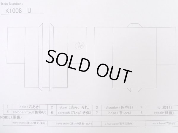 画像14: K1008U  羽織 女性用着物  シルク（正絹）   黒, 花 【中古】 【USED】 【リサイクル】 ★★★☆☆ (14)