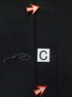 画像16: K1009C  羽織 女性用着物  シルク（正絹）   黒, 雲 【中古】 【USED】 【リサイクル】 ★★☆☆☆ (16)