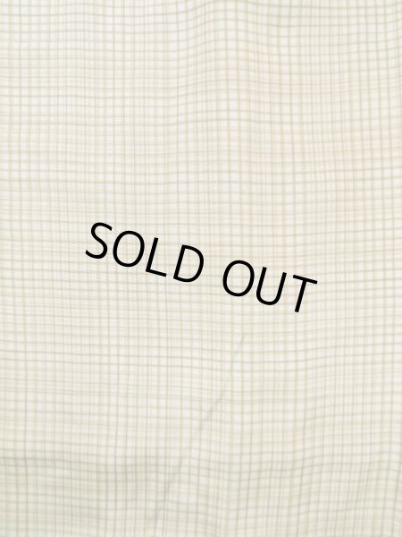 画像4: K1014L  羽織 女性用着物  シルク（正絹）   クリーム, チェック柄 【中古】 【USED】 【リサイクル】 ★★☆☆☆ (4)