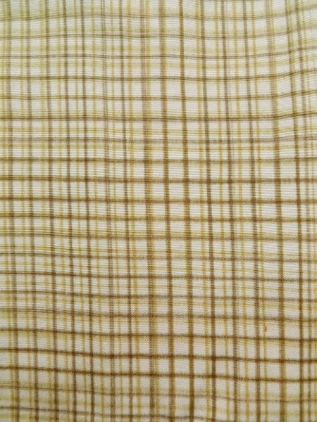 画像6: K1014L  羽織 女性用着物  シルク（正絹）   クリーム, チェック柄 【中古】 【USED】 【リサイクル】 ★★☆☆☆ (6)