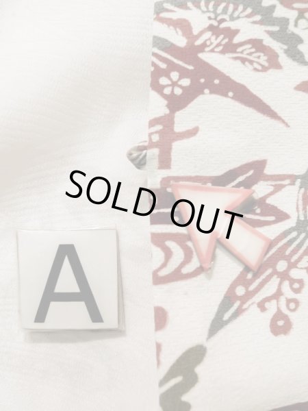 画像14: K1020Q  羽織 女性用着物  シルク(正絹)   オフ ホワイト, 花 【中古】 【USED】 【リサイクル】 ★★★★☆ (14)