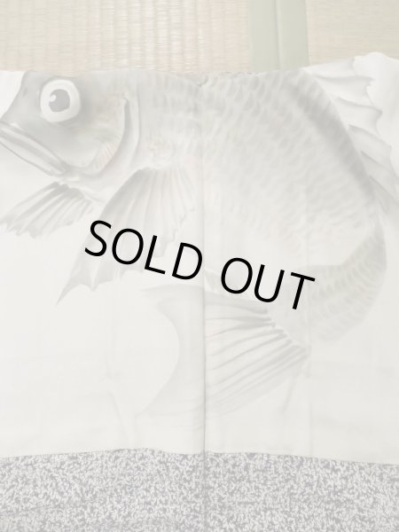 画像3: K1021C Mint  羽織 女性用着物  シルク(正絹)   青, 抽象的模様 【中古】 【USED】 【リサイクル】 ★★★★☆ (3)