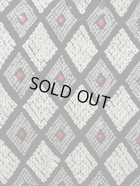 画像3: K1027I Mint  羽織 女性用着物  シルク(正絹)   黒, 菱 【中古】 【USED】 【リサイクル】 ★★★★☆ (3)