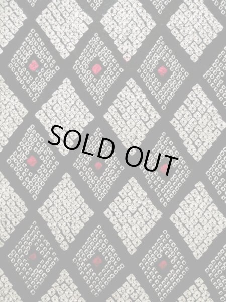 画像4: K1027I Mint  羽織 女性用着物  シルク(正絹)   黒, 菱 【中古】 【USED】 【リサイクル】 ★★★★☆ (4)