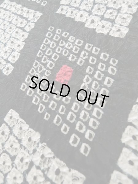 画像7: K1027I Mint  羽織 女性用着物  シルク(正絹)   黒, 菱 【中古】 【USED】 【リサイクル】 ★★★★☆ (7)