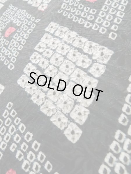 画像8: K1027I Mint  羽織 女性用着物  シルク(正絹)   黒, 菱 【中古】 【USED】 【リサイクル】 ★★★★☆ (8)