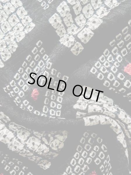 画像9: K1027I Mint  羽織 女性用着物  シルク(正絹)   黒, 菱 【中古】 【USED】 【リサイクル】 ★★★★☆ (9)