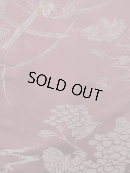 画像5: K1027U  羽織 女性用着物  シルク(正絹) 深い  紫, つた 【中古】 【USED】 【リサイクル】 ★★☆☆☆ (5)