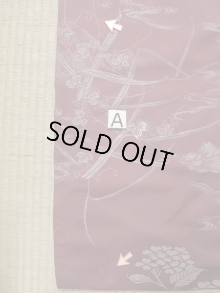 画像16: K1027U  羽織 女性用着物  シルク(正絹) 深い  紫, つた 【中古】 【USED】 【リサイクル】 ★★☆☆☆ (16)