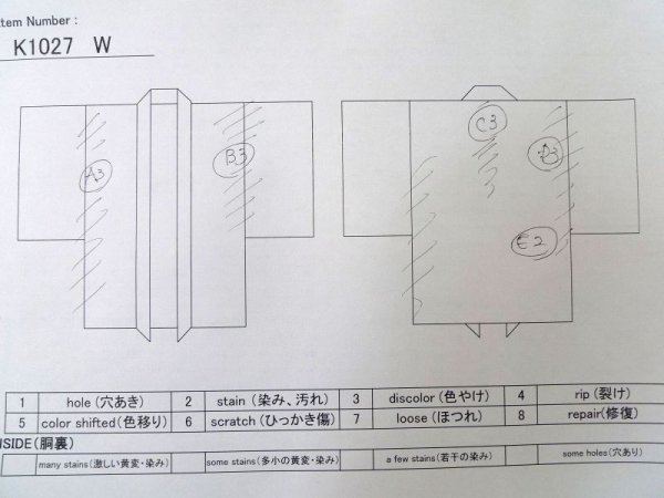 画像12: K1027W  羽織 女性用着物  シルク（正絹）   黒, 花 【中古】 【USED】 【リサイクル】 ★★☆☆☆ (12)