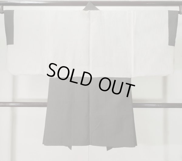 画像10: K1028B  羽織 男性用着物  シルク（正絹） ヘザー（杢） 深い ブラウン（茶色）, チェック柄 【中古】 【USED】 【リサイクル】 ★☆☆☆☆ (10)