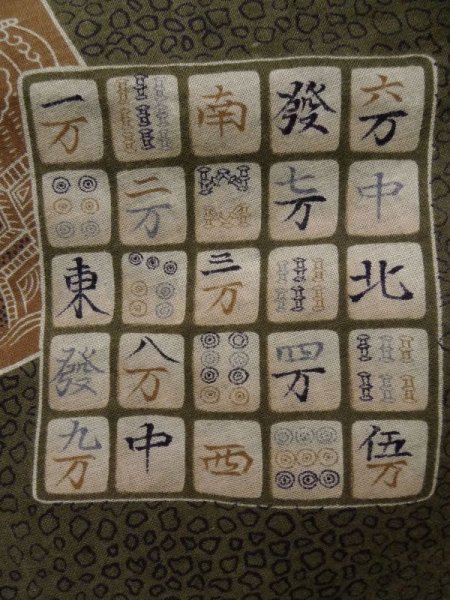 画像7: K1104P  羽織 男性用着物 裏:レアデザイン シルク(正絹) ダークな  ブラウン(茶色),  【中古】 【USED】 【リサイクル】 ★☆☆☆☆ (7)