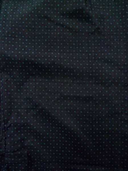 画像11: K1104S  羽織 男性用着物 珍しい柄です シルク（正絹）   黒, 小さな点々 【中古】 【USED】 【リサイクル】 ★★★☆☆ (11)