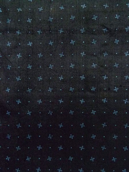 画像13: K1104S  羽織 男性用着物 珍しい柄です シルク（正絹）   黒, 小さな点々 【中古】 【USED】 【リサイクル】 ★★★☆☆ (13)