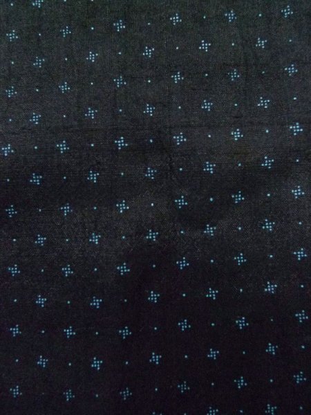 画像14: K1104S  羽織 男性用着物 珍しい柄です シルク（正絹）   黒, 小さな点々 【中古】 【USED】 【リサイクル】 ★★★☆☆ (14)