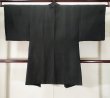 画像2: K1104T  羽織 男性用着物 綿入り シルク（正絹）   黒,  【中古】 【USED】 【リサイクル】 ★☆☆☆☆ (2)