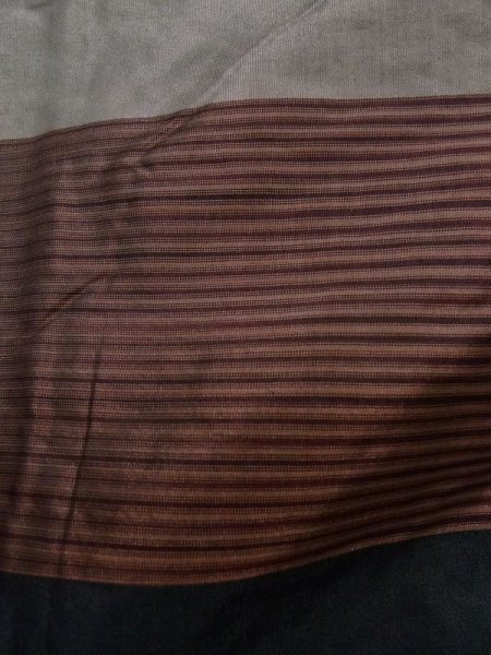 画像6: K1104T  羽織 男性用着物 綿入り シルク(正絹)   黒,  【中古】 【USED】 【リサイクル】 ★☆☆☆☆ (6)