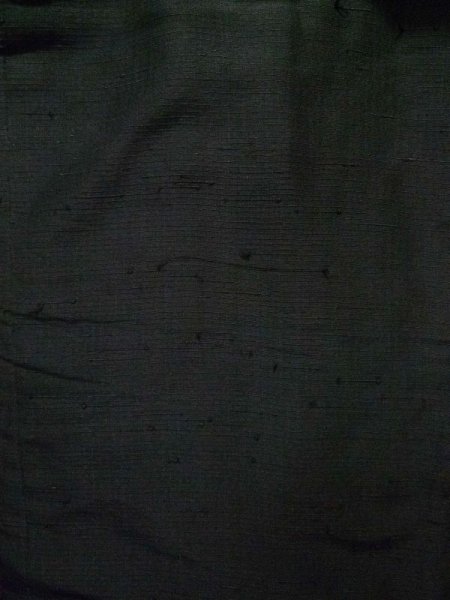 画像10: K1104T  羽織 男性用着物 綿入り シルク(正絹)   黒,  【中古】 【USED】 【リサイクル】 ★☆☆☆☆ (10)