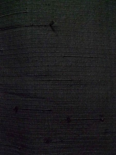 画像11: K1104T  羽織 男性用着物 綿入り シルク(正絹)   黒,  【中古】 【USED】 【リサイクル】 ★☆☆☆☆ (11)