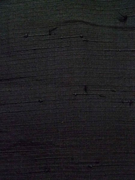 画像12: K1104T  羽織 男性用着物 綿入り シルク(正絹)   黒,  【中古】 【USED】 【リサイクル】 ★☆☆☆☆ (12)