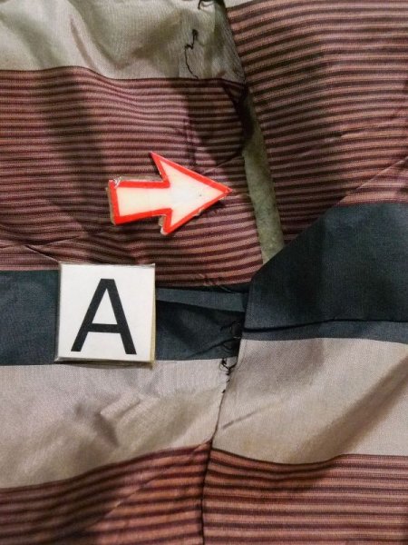 画像18: K1104T  羽織 男性用着物 綿入り シルク(正絹)   黒,  【中古】 【USED】 【リサイクル】 ★☆☆☆☆ (18)