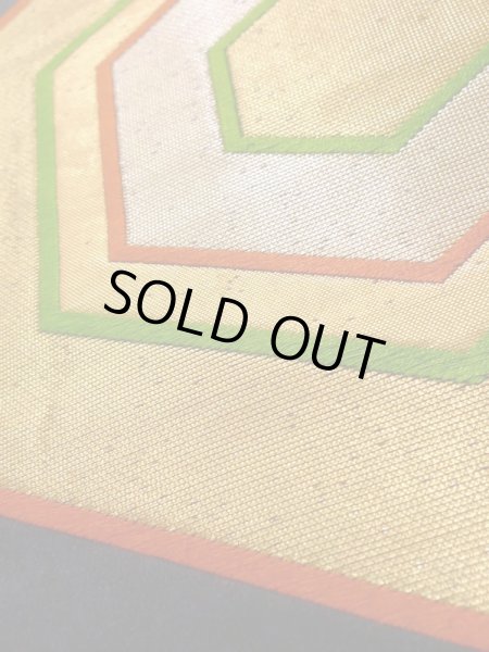 画像8: K1111D 袋帯  女性用着物 シルク(正絹)   黒 亀甲   【中古】 【USED】 【リサイクル】 ★★★★☆ (8)