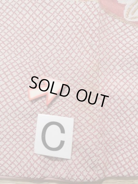 画像18: K1117I  訪問着 女性用着物  シルク（正絹） 淡い  オレンジ, 花 【中古】 【USED】 【リサイクル】 ★☆☆☆☆ (18)