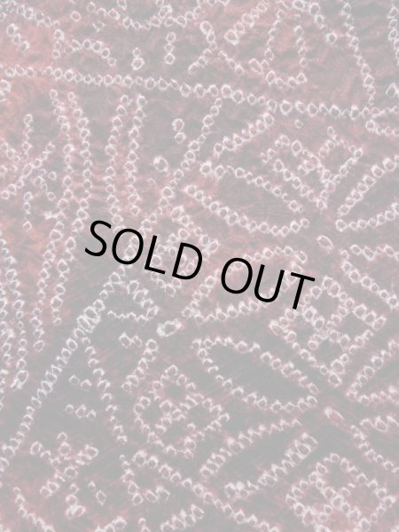 画像5: K1203B  道行 女性用着物  シルク(正絹)   赤, 花 【中古】 【USED】 【リサイクル】 ★★★☆☆ (5)