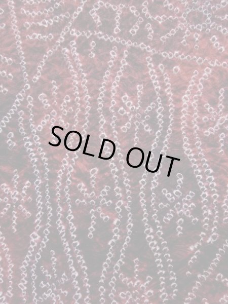 画像6: K1203B  道行 女性用着物  シルク(正絹)   赤, 花 【中古】 【USED】 【リサイクル】 ★★★☆☆ (6)