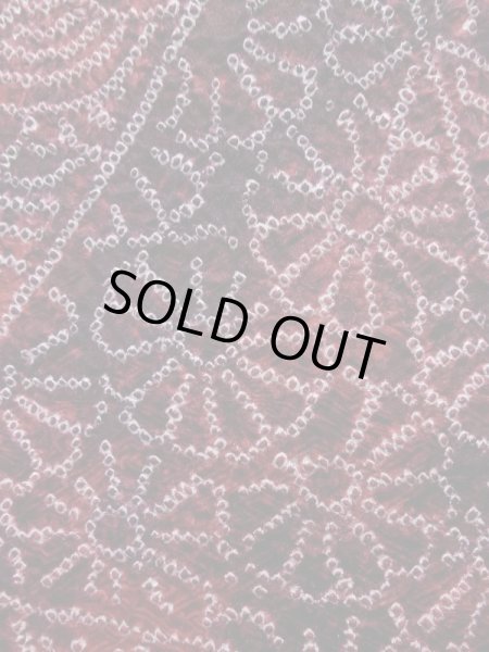 画像7: K1203B  道行 女性用着物  シルク(正絹)   赤, 花 【中古】 【USED】 【リサイクル】 ★★★☆☆ (7)