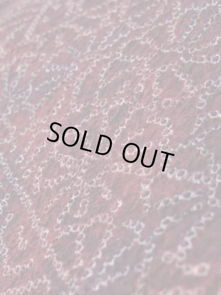 画像10: K1203B  道行 女性用着物  シルク(正絹)   赤, 花 【中古】 【USED】 【リサイクル】 ★★★☆☆ (10)