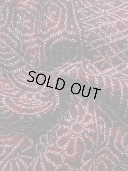 画像11: K1203B  道行 女性用着物  シルク(正絹)   赤, 花 【中古】 【USED】 【リサイクル】 ★★★☆☆ (11)