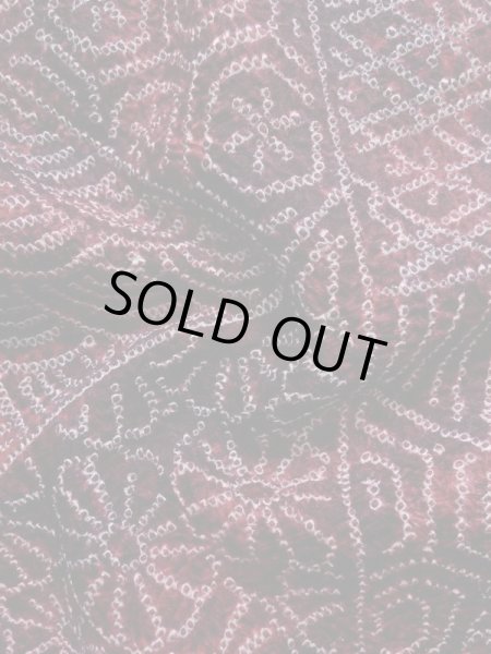 画像12: K1203B  道行 女性用着物  シルク(正絹)   赤, 花 【中古】 【USED】 【リサイクル】 ★★★☆☆ (12)