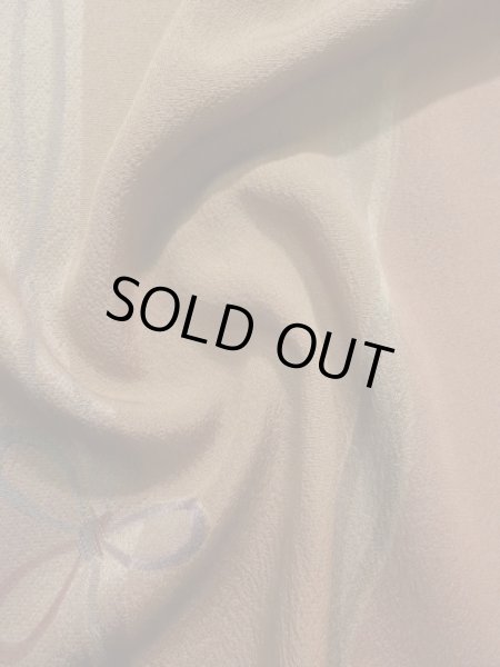 画像12: K1203D  道行 女性用着物 紐柄 シルク(正絹) 淡い 茶色がかった ピンク, ぼたん 【中古】 【USED】 【リサイクル】 ★★☆☆☆ (12)