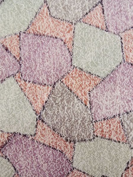 画像5: K1203F  道行 女性用着物  シルク(正絹) 淡い  マルチカラー, 抽象的模様 【中古】 【USED】 【リサイクル】 ★★★☆☆ (5)